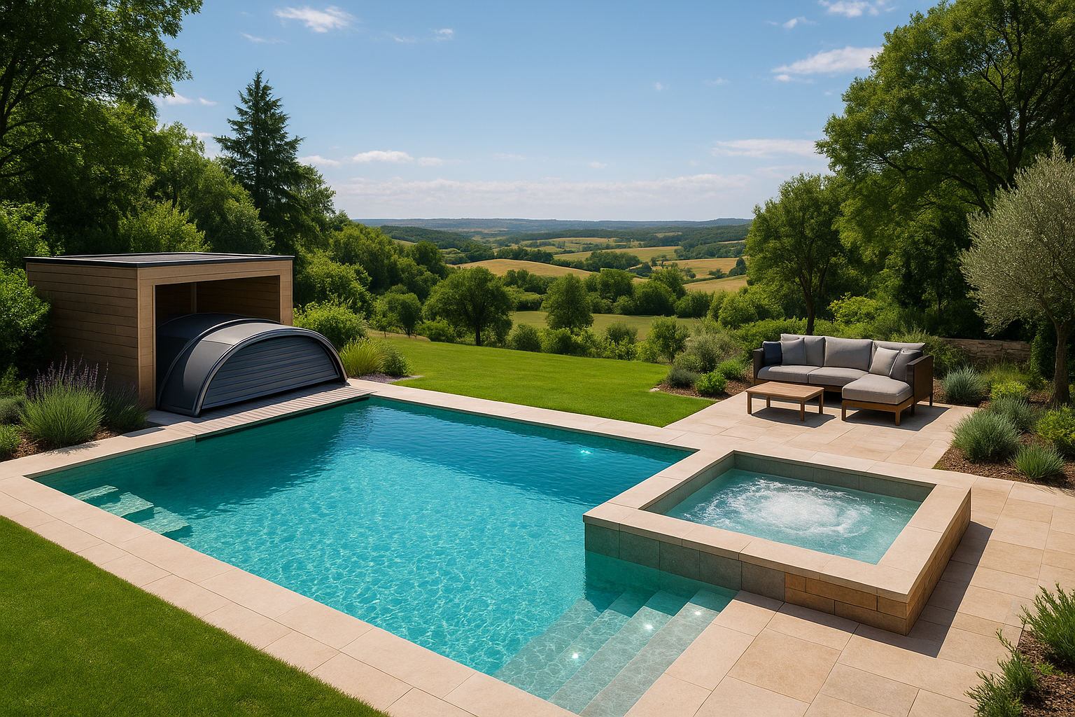Mini-piscine à débordement